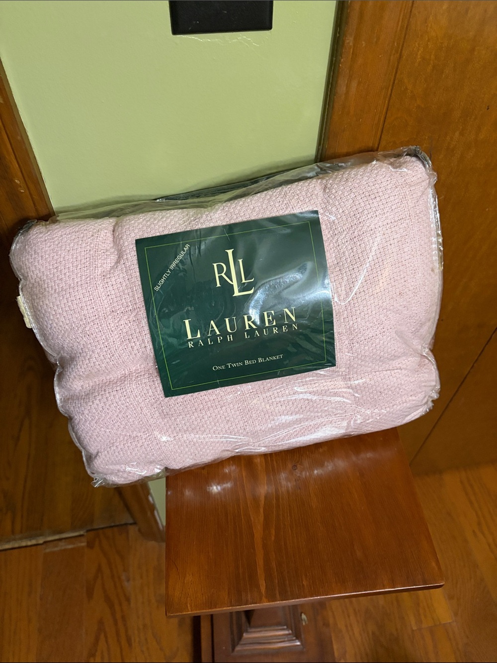 Lauren Ralph Lauren Blush Pink Knit Bed Blanket TWIN